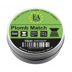 PLOMBS MATCH EUROP-ARM À TÊTE PLATE CAL. 4,5 MM