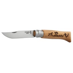 COUTEAU OPINEL 8 INOX CHIEN CHÊNE