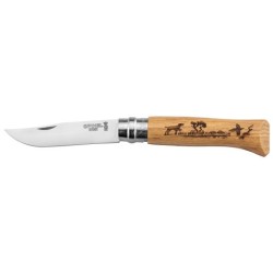 COUTEAU OPINEL 8 INOX CHIEN CHÊNE