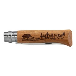 COUTEAU OPINEL 8 INOX SANGLIER CHÊNE