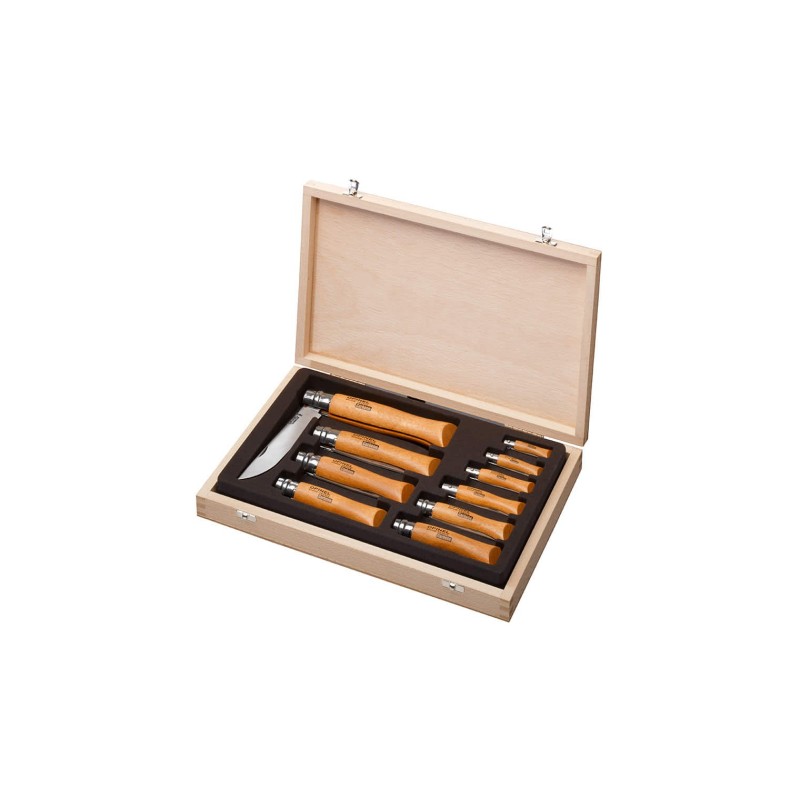 COFFRET 10 COUTEAUX COLLECTION OPINEL