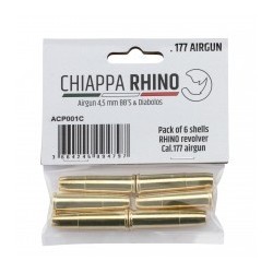 PACK DE 6 DOUILLES 4,5MM BBS POUR RHINO CO2