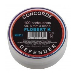 CARTOUCHES CONCORDE DEFENDER 6 MM FLOBERT À BLANC