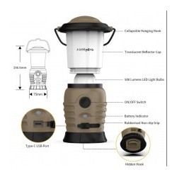 LANTERNE CAMPING SKYWOODS 500 LUMENS