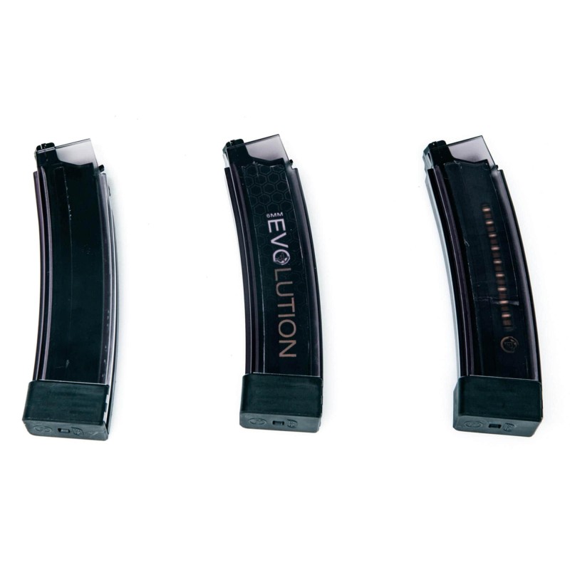 LOT DE 3 CHARGEURS SMOKY 75 COUPS POUR SCORPION EVO 3 - A1 - ASG