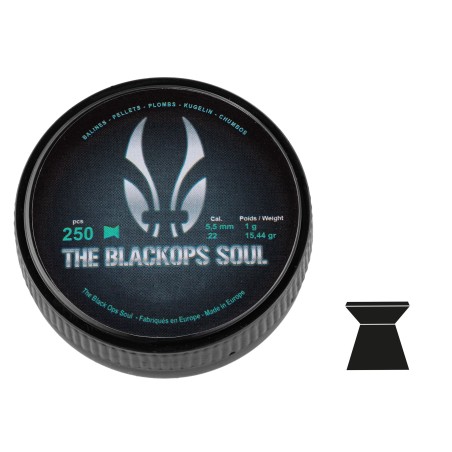 PLOMBS THE BLACK OPS SOUL À TÊTE PLATE CAL. 5,5 MM