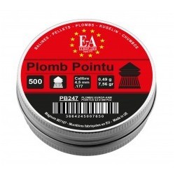 PLOMBS EUROP-ARM À TÊTE POINTUE CAL. 4,5 MM