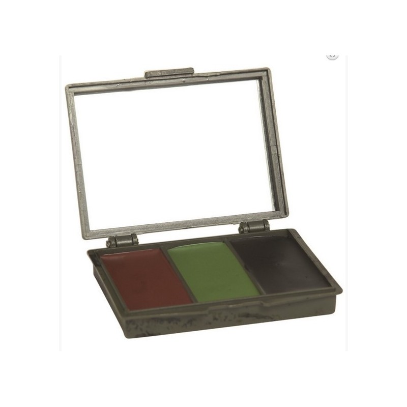 Palette grimage camo 3 couleurs avec miroir