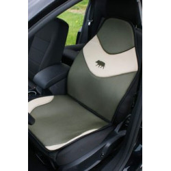 Couvre siège kaki/beige brodé sanglier