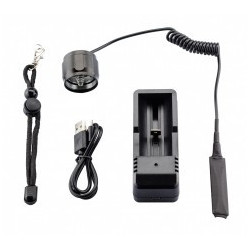 Lampe Tactique rechargeable NUM'AXES 3 Led Blanche-Rouge-Verte