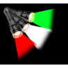 Lampe Tactique rechargeable NUM'AXES 3 Led Blanche-Rouge-Verte