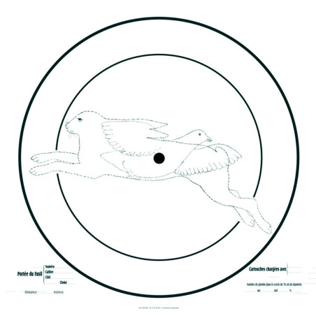 CIBLE D'ESSAI POUR FUSIL 90X90