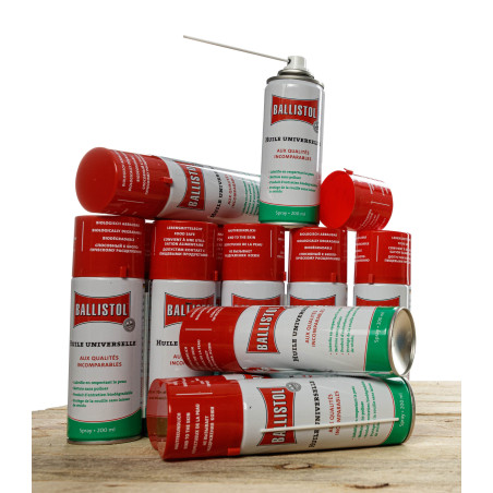 Pack de 12 Aérosols huile universelle Ballistol