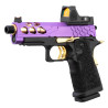 Pistolet Lancer Tactical Stryk Hi-Capa 4.3 Violet/Or + RMR - Airsoft