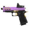 Pistolet Lancer Tactical Stryk Hi-Capa 4.3 Violet/Or + RMR - Airsoft