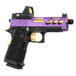 Pistolet Lancer Tactical Stryk Hi-Capa 4.3 Violet/Or + RMR - Airsoft