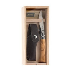 Couteau de poche Opinel n°8 Olivier + étui Alpine