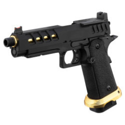 Pistolet Lancer Tactical HERACLES Hi-Capa 5.1 Noir/Gold RMR - Airsoft