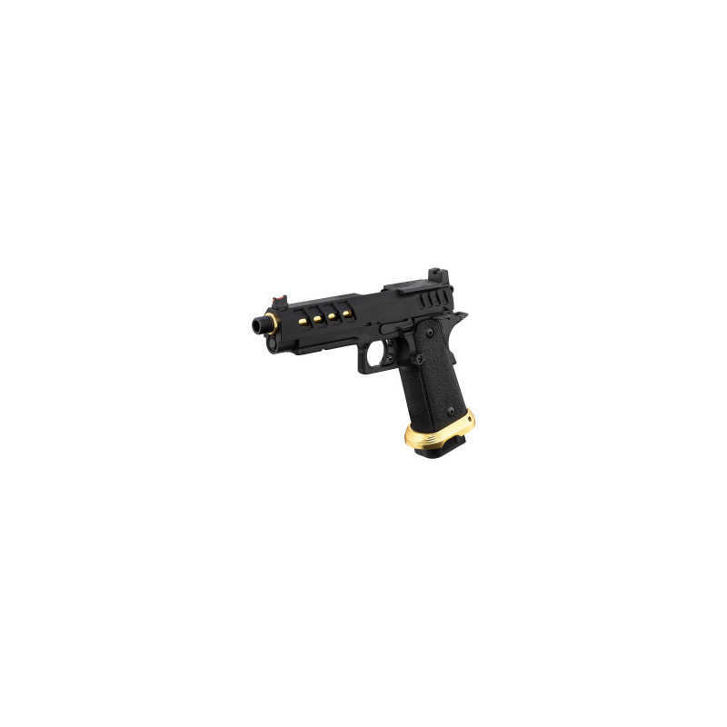 Pistolet Lancer Tactical HERACLES Hi-Capa 5.1 Noir/Gold RMR - Airsoft