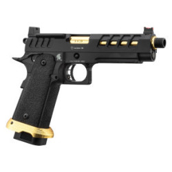 Pistolet Lancer Tactical HERACLES Hi-Capa 5.1 Noir/Gold RMR - Airsoft