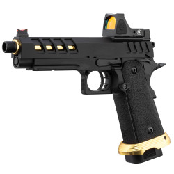 Pistolet Lancer Tactical HERACLES Hi-Capa 5.1 Noir/Gold RMR - Airsoft