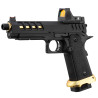 Pistolet Lancer Tactical HERACLES Hi-Capa 5.1 Noir/Gold RMR - Airsoft