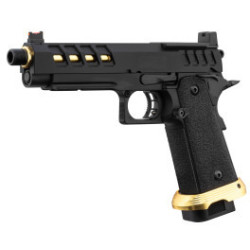 Pistolet Lancer Tactical HERACLES Hi-Capa 5.1 Noir/Gold RMR - Airsoft