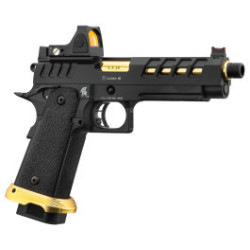 Pistolet Lancer Tactical HERACLES Hi-Capa 5.1 Noir/Gold RMR - Airsoft