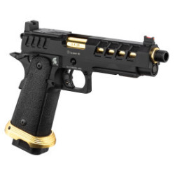 Pistolet Lancer Tactical HERACLES Hi-Capa 5.1 Noir/Gold RMR - Airsoft