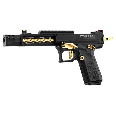 Pistolet GBB Lancer Tactical CTHULHU airsoft noir/or - Airsoft