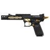 Pistolet GBB Lancer Tactical CTHULHU airsoft noir/or - Airsoft