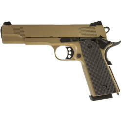 Réplique airsoft GBB 1911 MEU Raven full metal gaz tan 1,0 J