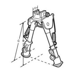 Bipied UTG métal pour rail et grenadière