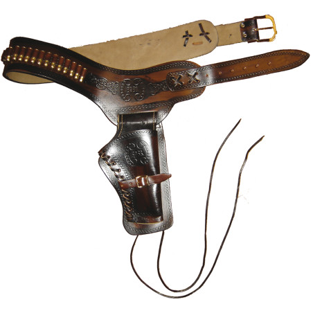 Ceinturon avec un holster pour revolver Western