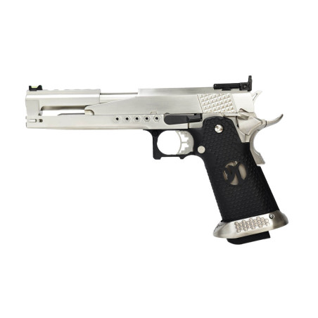 Réplique airsoft HX2201 IPSC split silver gaz GBB