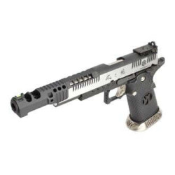 Réplique GBB HX2401 IPSC split silver . 38 supercomp - AW custom - Airsoft