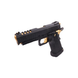 Réplique Hi-Capa 4.3 HX2711 full gaz GBB noir et or - Airsoft