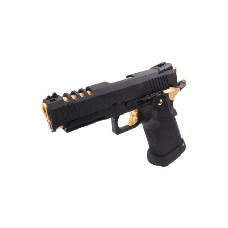 Réplique Hi-Capa 4.3 HX2711 full gaz GBB noir et or - Airsoft