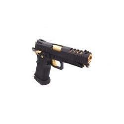 Réplique Hi-Capa 4.3 HX2711 full gaz GBB noir et or - Airsoft
