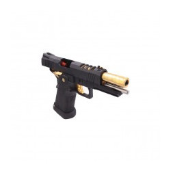 Réplique Hi-Capa 4.3 HX2711 full gaz GBB noir et or - Airsoft