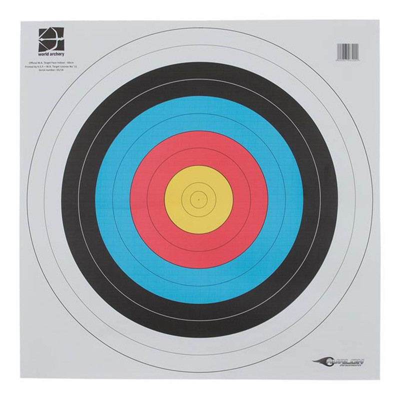 Blason de Cible World Archery 60 cm – Précision Standard Centre 10