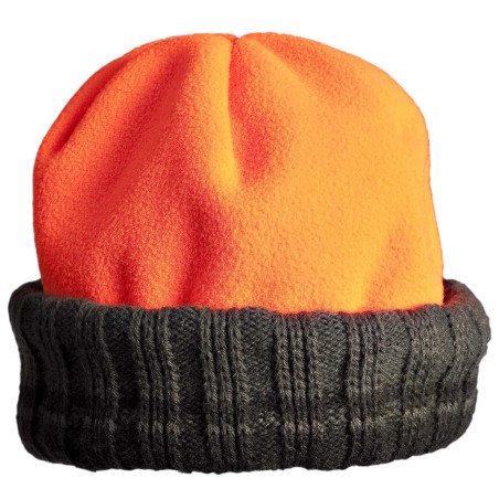 Bonnet Bob Polarfleece réversible vert orange