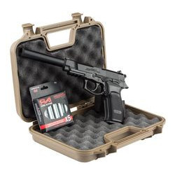 Pack airsoft Bersa Thunder 9 CO2 + mallette + 5 cartouches de CO2 + silencieux
