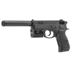 Pack airsoft CZ75D CO2 + mallette + laser + silencieux