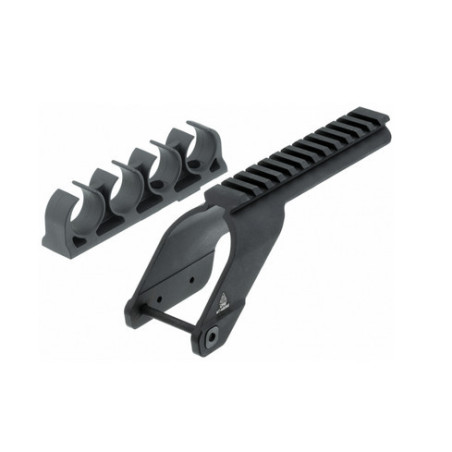 Rail Picatinny et porte cartouches pour Maverick 88 / Mossberg 500 - 590 - UTG