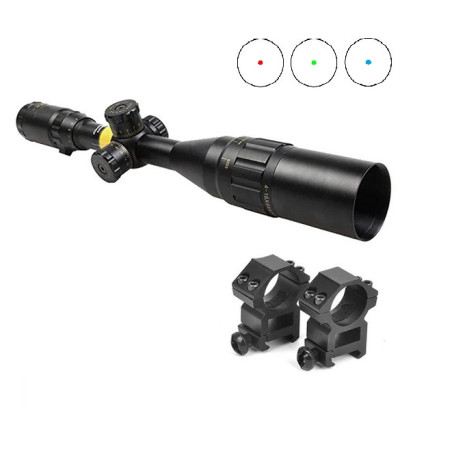 LUNETTE 4-16 X 44 OEYS ILLUMINATION ROUGE ET VERTE AVEC MONTAGE