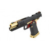 Réplique airsoft GBB HX2032 SEMI / FULL AUTO Noir & Or gaz 1.0J