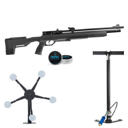 PACK CARABINE ICON PCP C4,5 19,9J + pompe PCP + Boite de plombs + cible