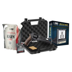 Pack Airsoft revolver CO2 CHIAPPA RHINO 60DS + Co2 + billes + cible + mallette