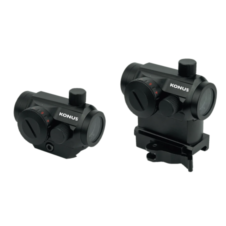 VISEUR POINT ROUGE KONUS NUCLEAR-QR2 1X22 MONTAGE QR HAUT + MONTAGE BAS